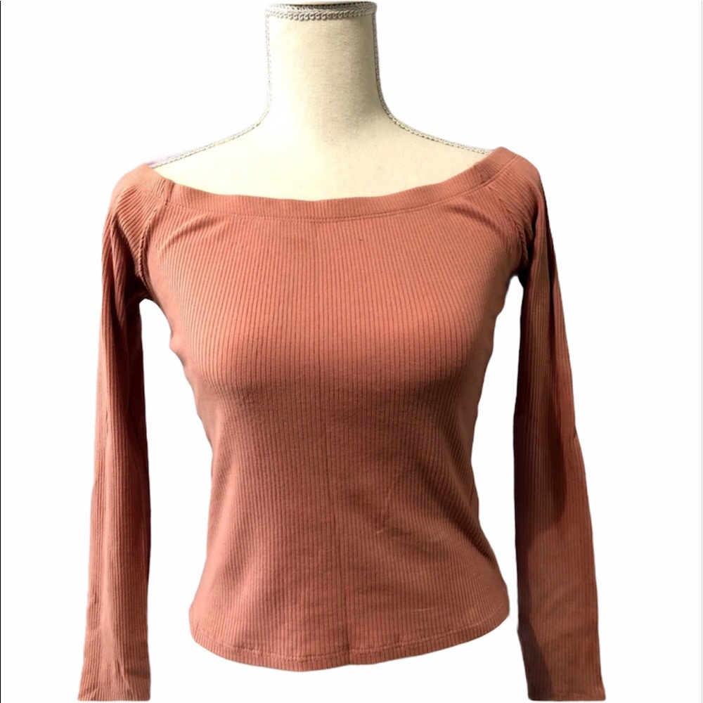 Ambiance Apparel Long Sleeve Off Shoulder Blouse